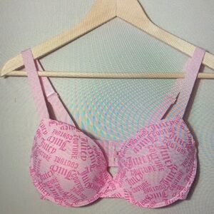 Juicy Couture Pink Logo Underwire Bra